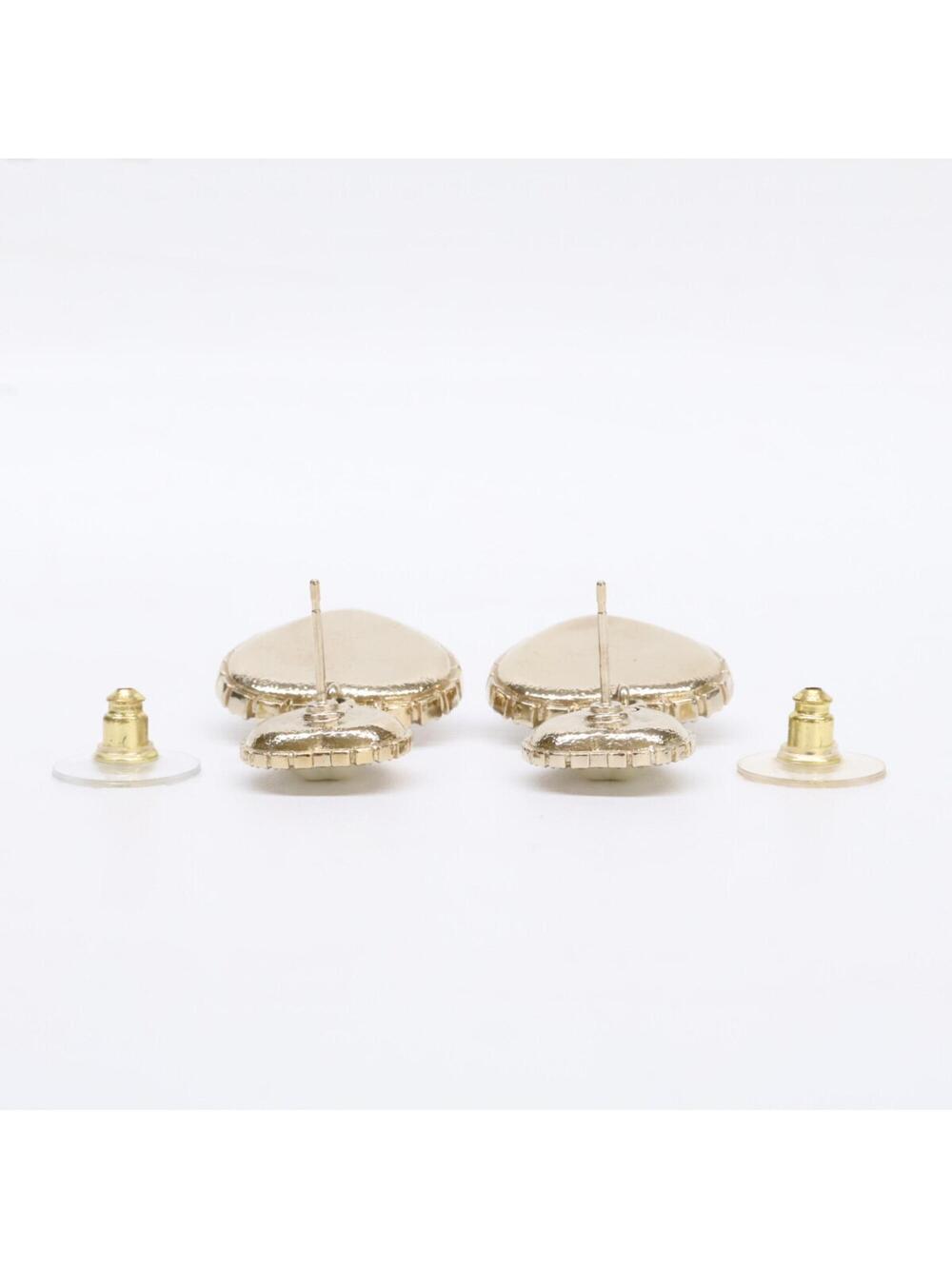 Chanel Cc Logo Heart Earrings Metal #276355C14B - Picture 7 of 8